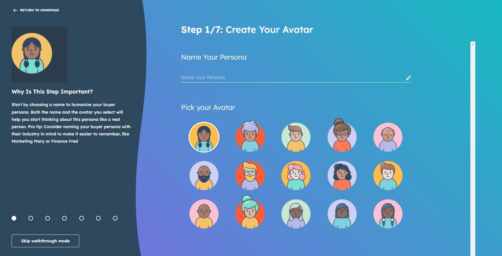 the hubspot buyer persona tool in action