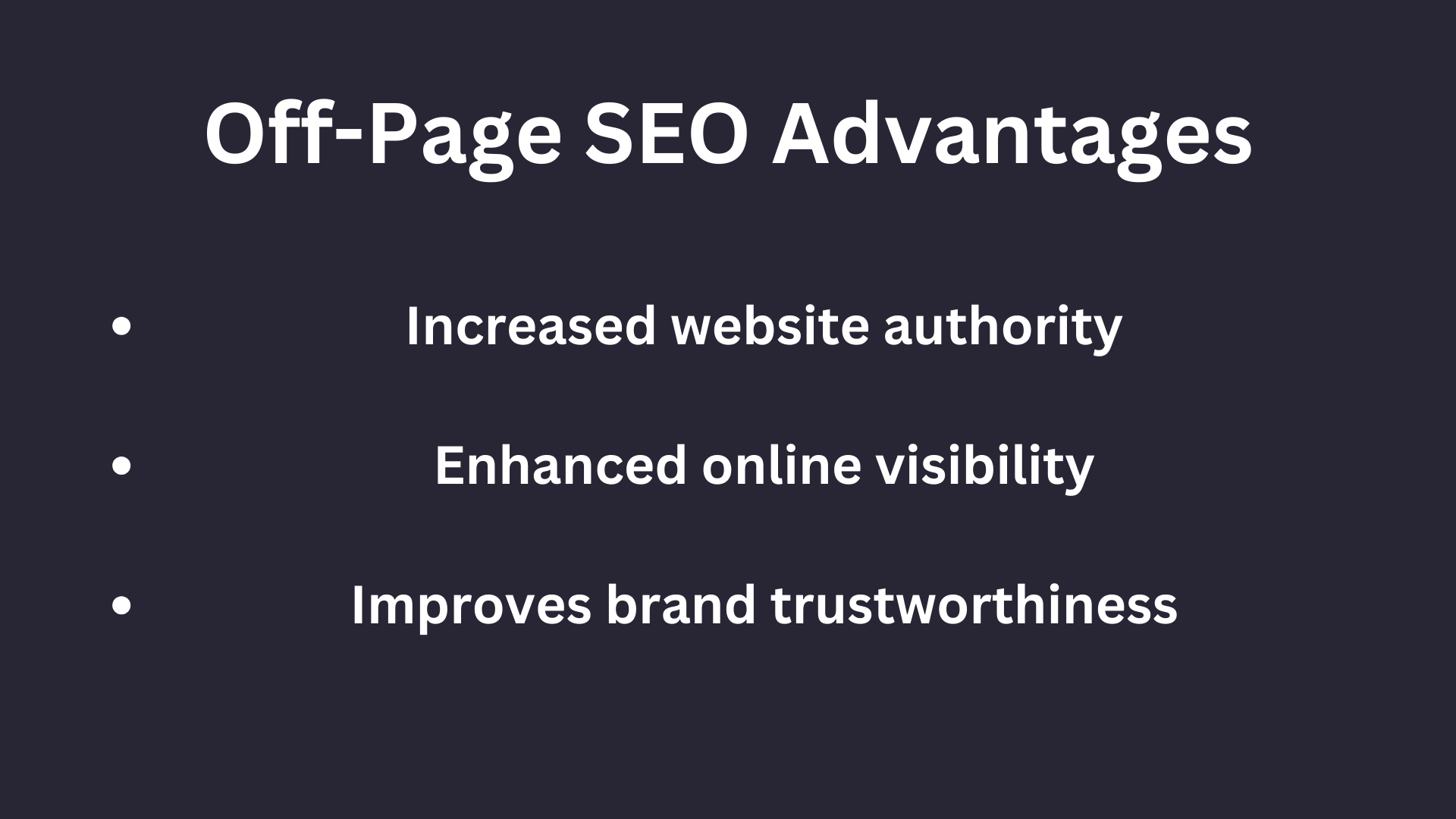 off-page seo advantages like enhanced online visibility