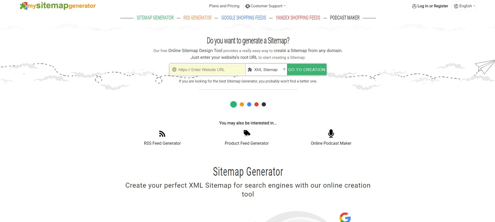 a website that creates an xml sitemap for you