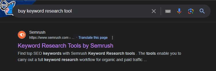 semrush targeting transcational intent keywords