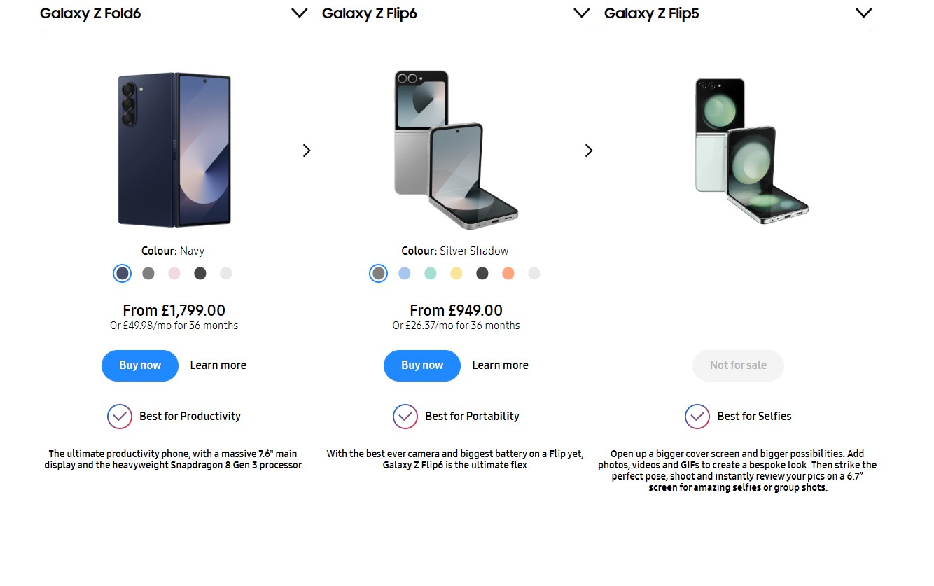 samsung targeting their own products with commercial search intent